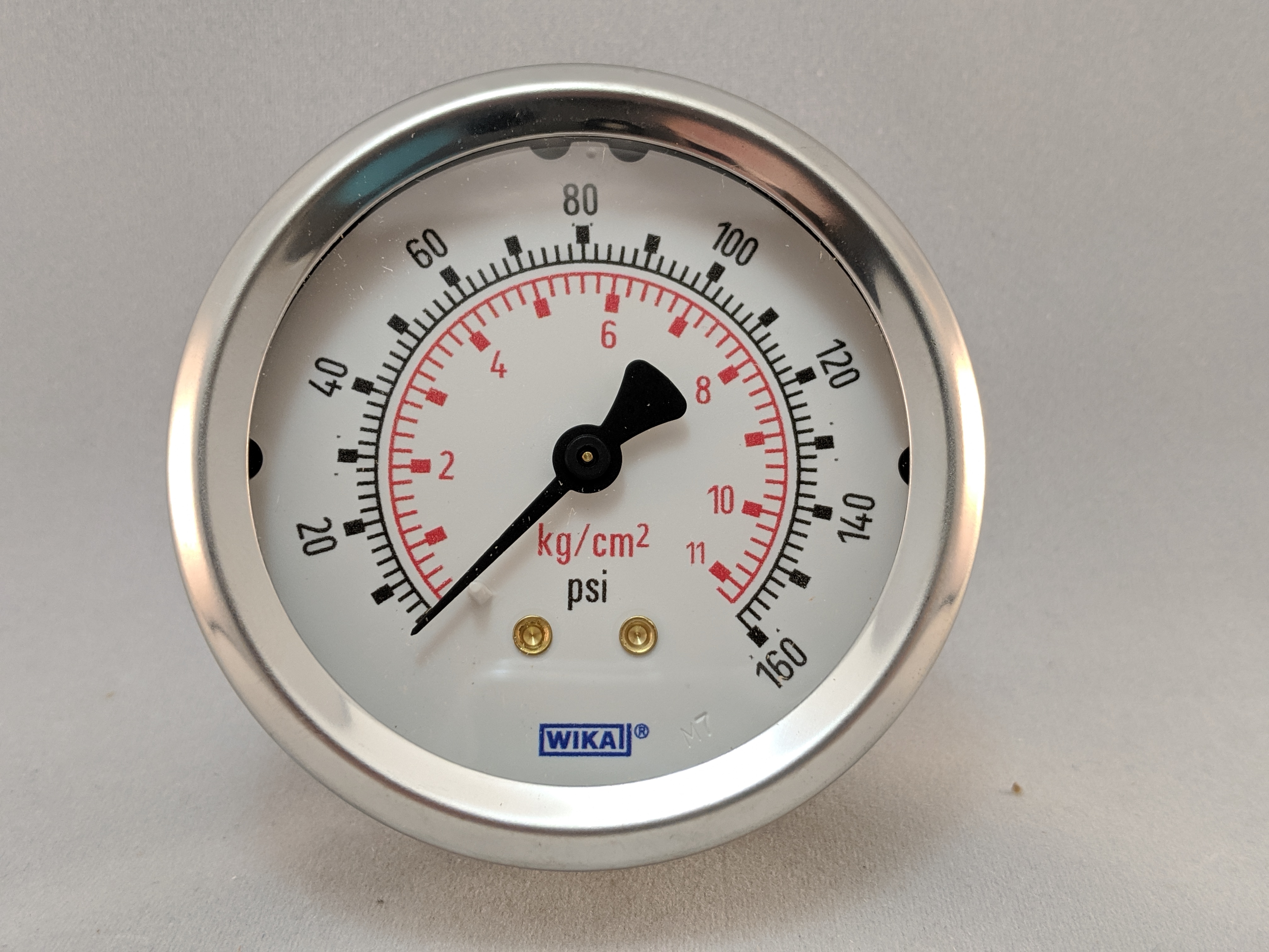 212.53.2.5"  160 psi  2nd scale kg/cm2  1/4 NPT back mount