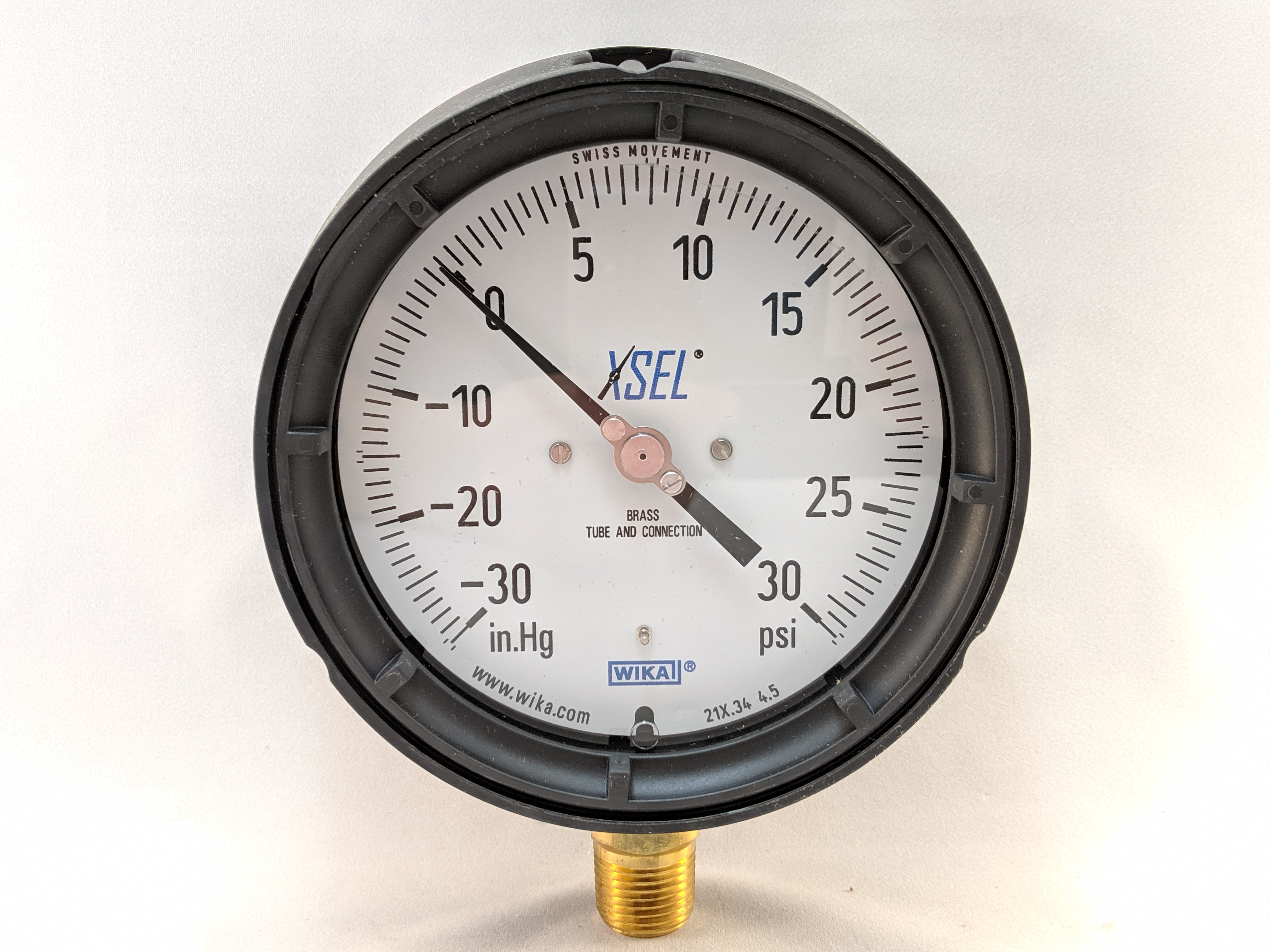 212.34.4.5"  -30 inHg/+30 psi 1/2 NPT lower mount