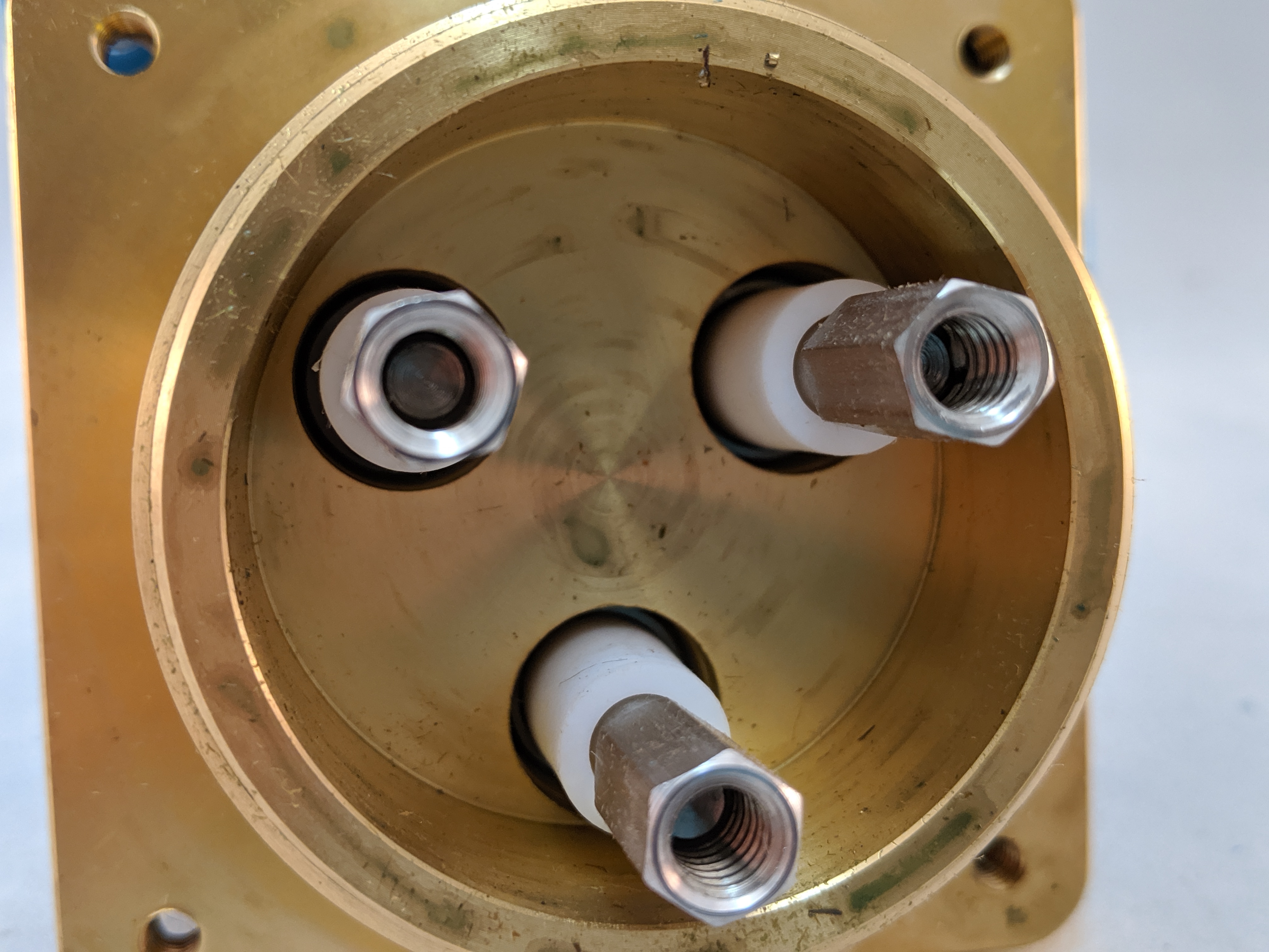 ELECTRODE FITTINGS 3 ELECTRODES RED BRASS