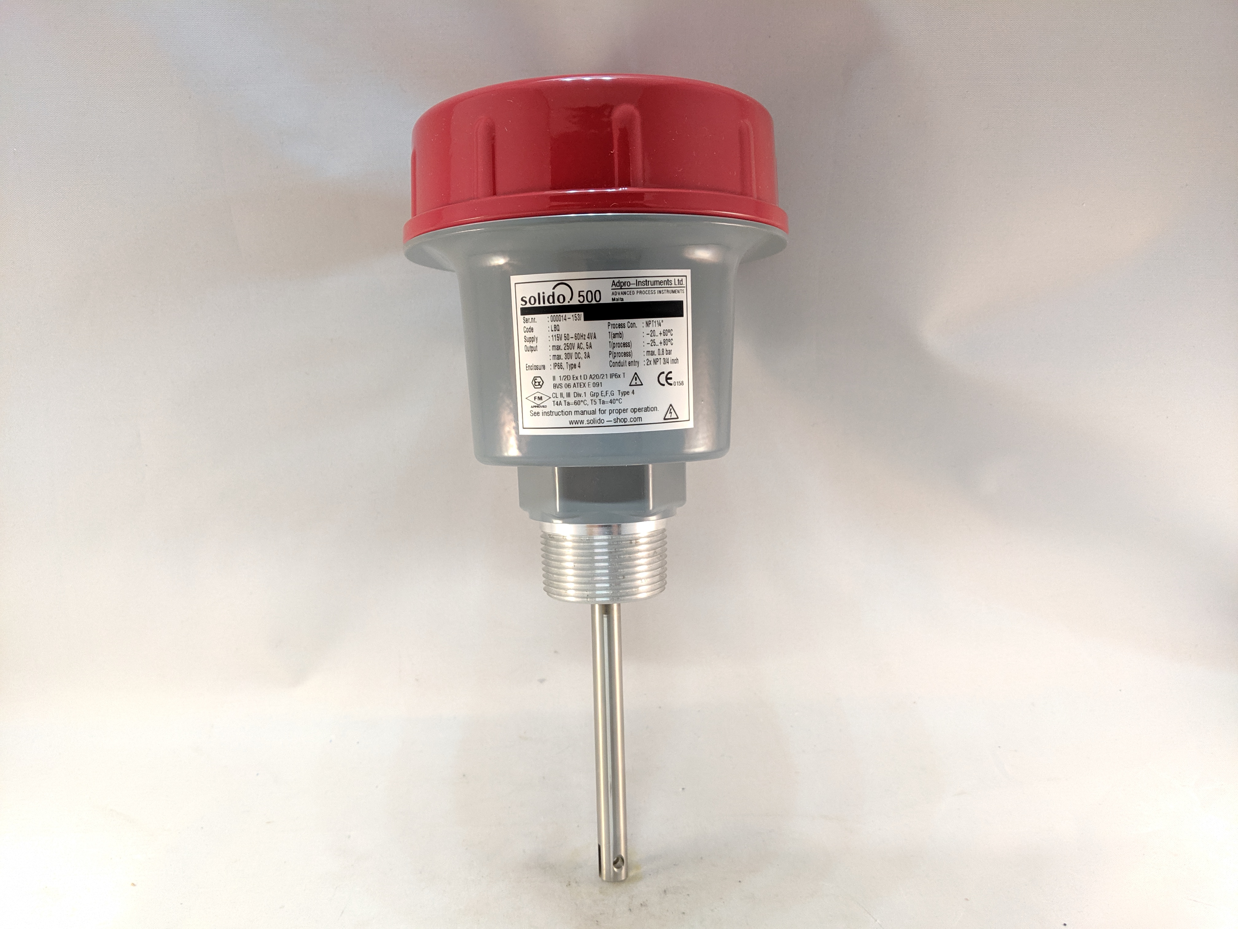 UWT SOLIDO ROTATING PADDLE SWITCH 115VAC 1 1/4"NPT FM