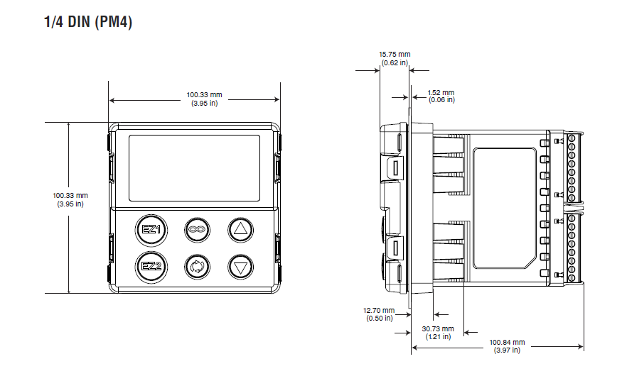 EZ-ZONE CONTROLLER PID,1/4DIN,UNIVERSAL INPUT, 120/240AC