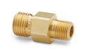 1/8" male NPT x male Quick-test, with check-valve, brass