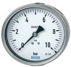 113.53 SERIES, 1.5" DIAL, 0-5000PSI/BAR, 1/8"NPT, CENTER BACK MOUNT, LIQUID FILLED