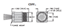 3 KEY RECEPTACLE, M23 POWERFAST, 0.5M LENGTH, CSFF 822-8-0.5