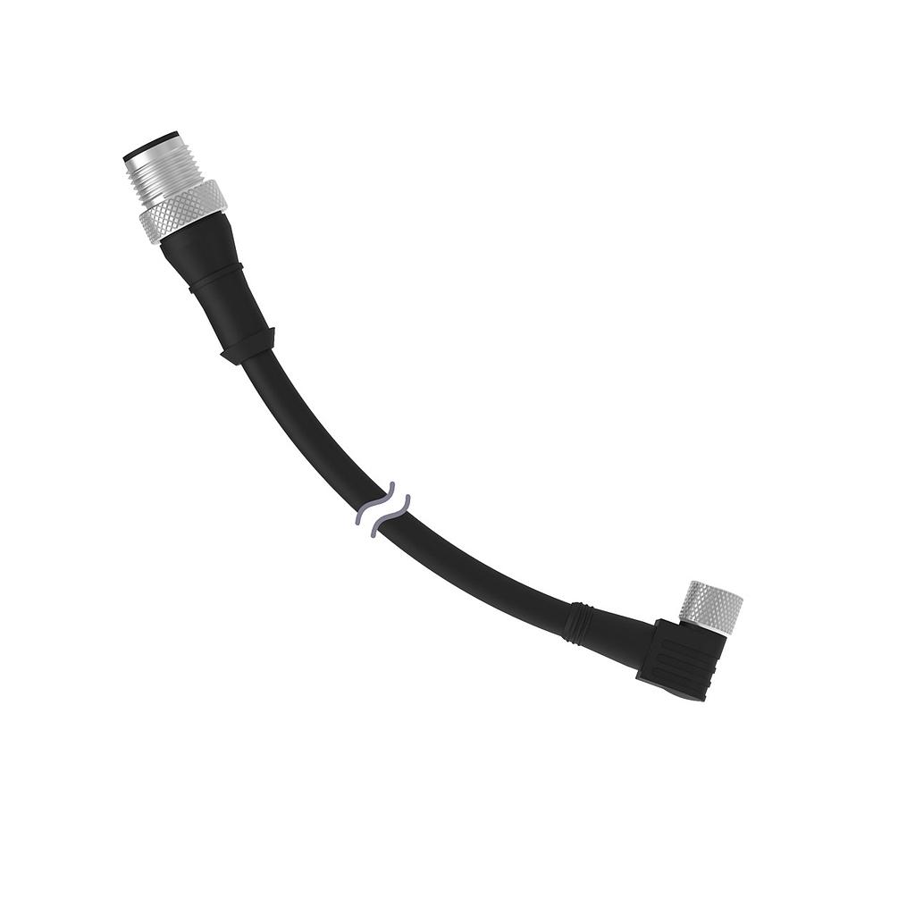 Cordset M8 Threaded to A-Code M12 Double Ended (PKW4M-416-MQDEC)