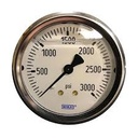 Wika 233.53.063 Series Stainless Steel Liquid Filled Pressure Gauge, 0 to 160 psi