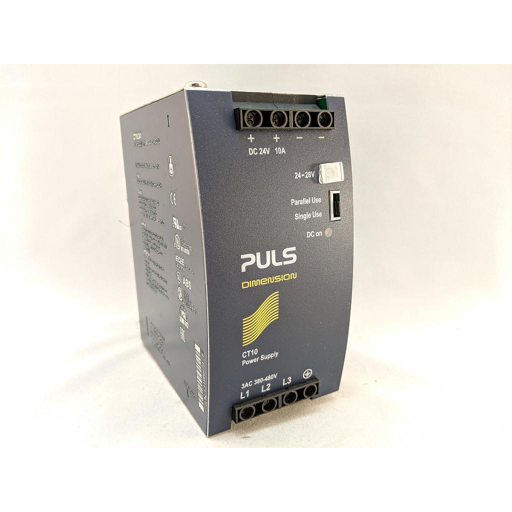 Puls Power Supply, 240W, 380-480VAC 3PH, 24-28VDC, 10-8.6A