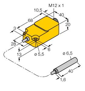 Turck Inductive Sensor, For Material Recognition (BI1.5-EH6.5-0.2-Q20-2LU-H1141/S950)