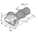 Turck Inductive Sensor, With Increased Temperature Range (BI10-EM30WDTC-Y1X)
