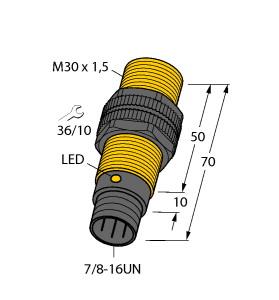 Turck Inductive Sensor, With Increased Temperature Range (BI10-P30-AP6X-B2141/S100)