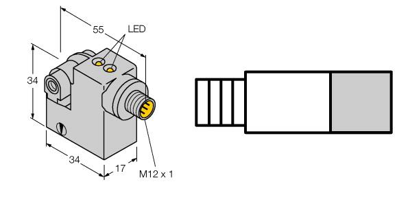 Turck Magnetic Field Sensor, for pneumatic cylinders (magnetic-field immune) (BIM-IKM-AP6X2-H1141/S34)