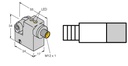 Turck Magnetic Field Sensor, for pneumatic cylinders (magnetic-field immune) (BIM-IKM-AP6X2-H1141/S34)