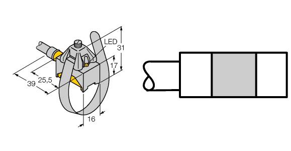 Turck Magnetic Field Sensor, For Pneumatic Cylinders (BIM-KST-AP6X)
