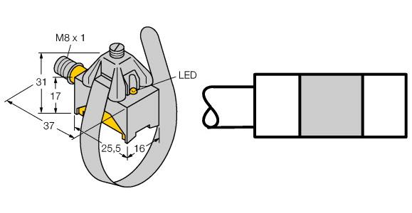 Turck Magnetic Field Sensor, For Pneumatic Cylinders (BIM-KST-AP6X-V1131)