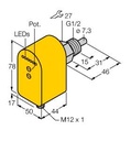 Turck Flow Monitoring, Immersion Sensor with Integrated Processor (FCS-G1/2A4P-LIX-H1141/D037)