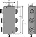 Turck FOUNDATION fieldbus, IP67 junction box, 4-channel (JBBS-49SC-M413/EX)