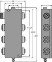 Turck FOUNDATION fieldbus, IP67 junction box, 6-channel (JBBS-49SC-M613/EX)