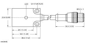 Turck Inductive Sensor (NI15-Q30-AP6X-0.2-RS4T)
