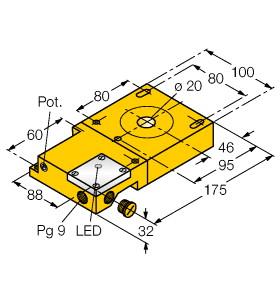 Turck Inductive Sensor, Ring Sensor (NI20R-S32SR-VP44X)