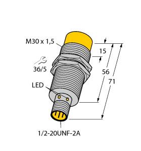 Turck Inductive Sensor (NI20U-GT30-RDZ30X2-B3131)