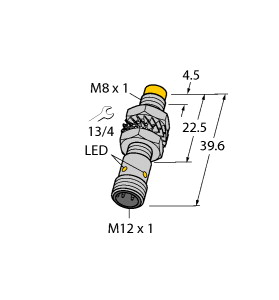 Turck Inductive Sensor, With Increased Switching Distance (NI3-M08K-AP6X-H1341)