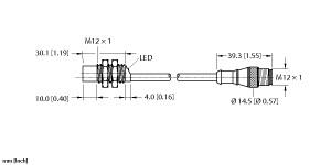 Turck Inductive Sensor (NI5-G12K-AN6X-0.2-RS4T)