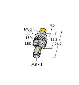 Turck Inductive Sensor, With Increased Switching Distance (NI5-M08KK-AP6X-V1131)