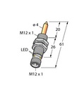 Turck Magnetic Field Sensor, With TIN Coating, For Detection of Ferromagnetic Parts (NIMFE-EM12/4.0L61-UN6X-H1141/S1182)