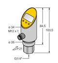 Turck Pressure sensor, With Analog Output and PNP/NPN Transistor Switching Output, Output 2 Reprogrammable as Switching Output (PS100R-301-LI2UPN8X-H1141)