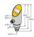 Turck Pressure sensor, With Analog Output and PNP/NPN Transistor Switching Output, Output 2 Reprogrammable as Switching Output (PS250R-304-LI2UPN8X-H1141)