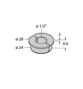 Turck Accessories, Adapter Sleeve, For Encoders RI-QR24 (RA9-EQR24)