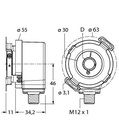 Turck Incremental Encoder, Industrial Line (RI-12I14E-4B4096-H1181)