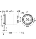 Turck Absolute Rotary Encoder - Multiturn, Industrial Line (RM-89S10S-9B28B-B2M12)