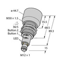 Turck Ultrasonic Sensor, Diffuse Mode Sensor (RU600U-EM30E-LIU2PN8X2T-H1151/3GD)