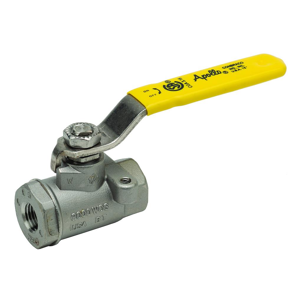 Apollo ¾” 2-piece Standard Port Ball Valve, Threaded Ends, 316SS