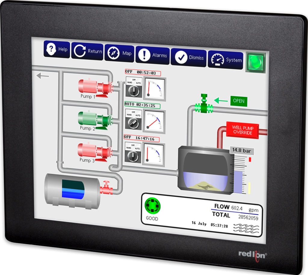 CR1000 Series 10.4" HMI with 2 Serial, 1 Ethernet, USB Device