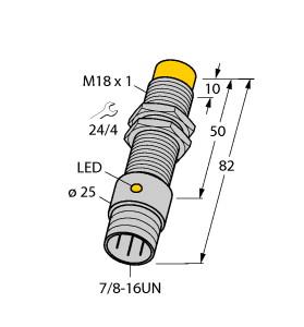 Turck Inductive Sensor (NI10-G18-AN6X-B1341/UL)