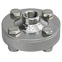 WIKA L990.10 Diaphragm Seal, 1/2"NPTF x 1"NPTF, All SS, 1/4"NPT Flushing Port, L990.10.N4FXN8F.SS.SS-2.SS.SS.BN.1500.PLG