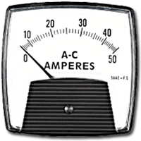 4.5" 'BIG LOOK' METER, R = 0-50mVDC, S = 500ADC