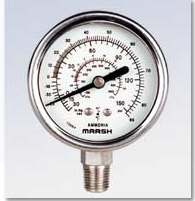 AMMONIA GAUGE 63 mm 1/4"BOTTOM CONNECT 30"HG VAC X 150 PSI
