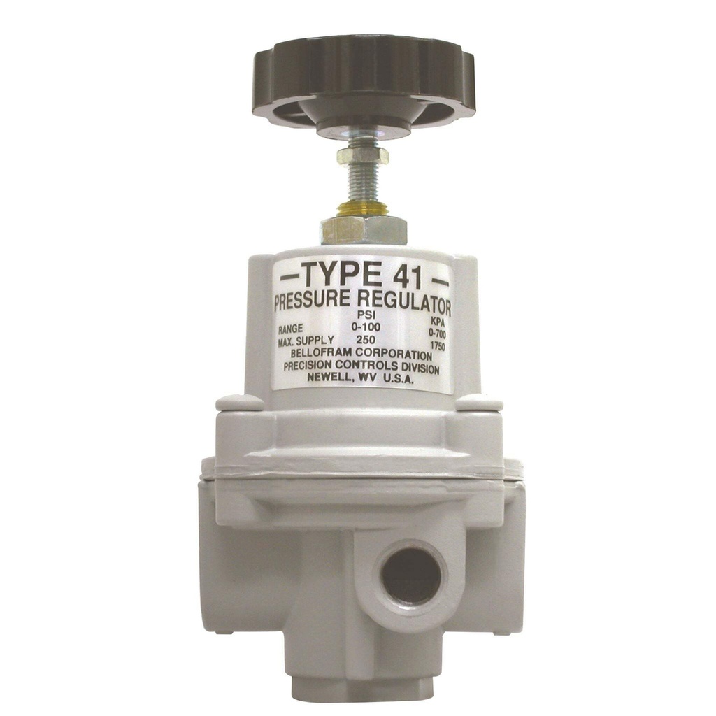 Bellofram T41-1 Adjustable Precision Regulator (w/o Bonnet Vent Port), 1/4" NPT, 0-2 psi
