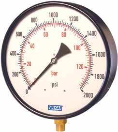 Wika 211.11 SERIES BOILER GAUGE, 10" DIAL