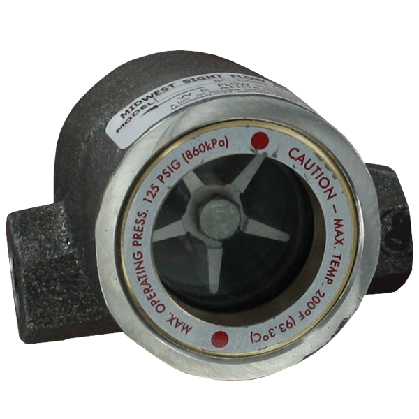 SIGHT FLOW INDICATOR, SS, 3/4"NPT, DBL WINDOW