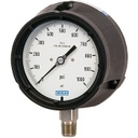 Wika 212.34 Series Industrial Brass Dry Process Gauge, -30 inHg to 0 psi