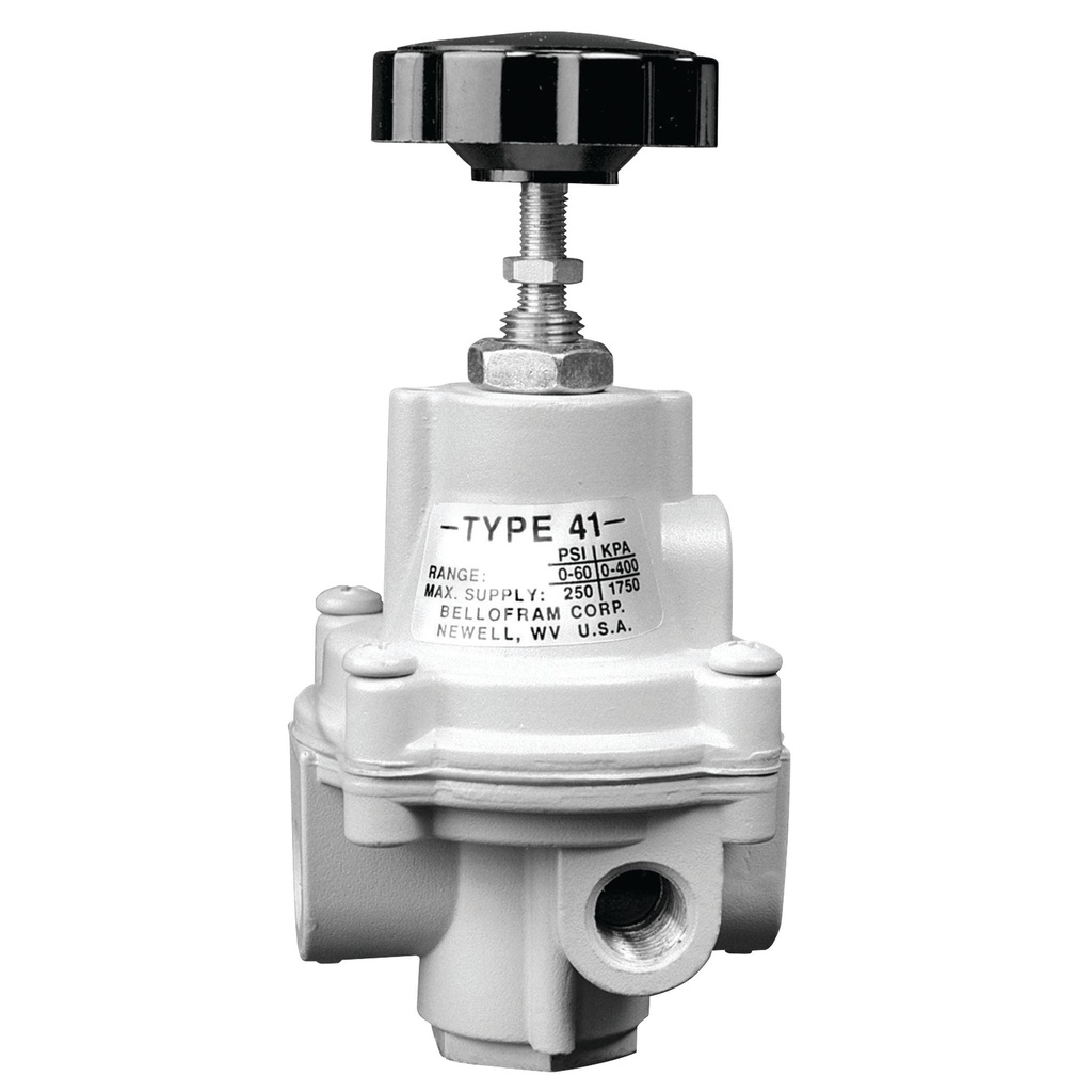 Bellofram T41-2 Adjustable Precision Regulator (with Bonnet Vent Port), 1/4" NPT, 0-30 psi