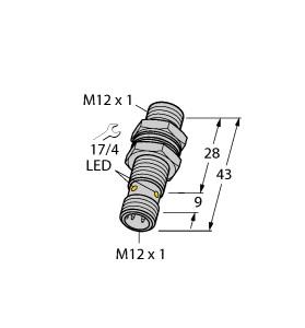 Turck Inductive Sensor, With Increased Switching Distance (BI4-M12K-AP6X-H1141)