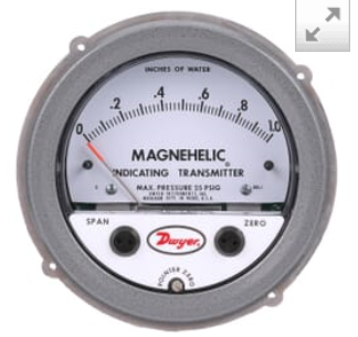 Pressure Transmitter 0/1inWC Magnehelic Dfr Pressure Transmitter