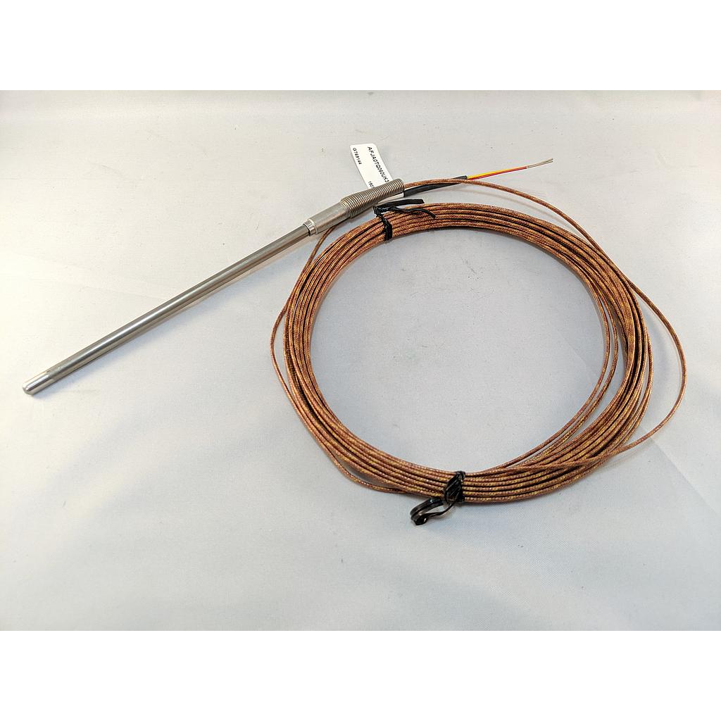 Watlow 100 Ohm Platinum 3 Wire Rtd, 1/4" Diameter, 6" Long 316SS Sheath, 25' Leads