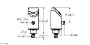 Turck Pressure Sensor, Relative Pressure: -1…10  Bar (PS510-10V-03-LI2UPN8-H1141)