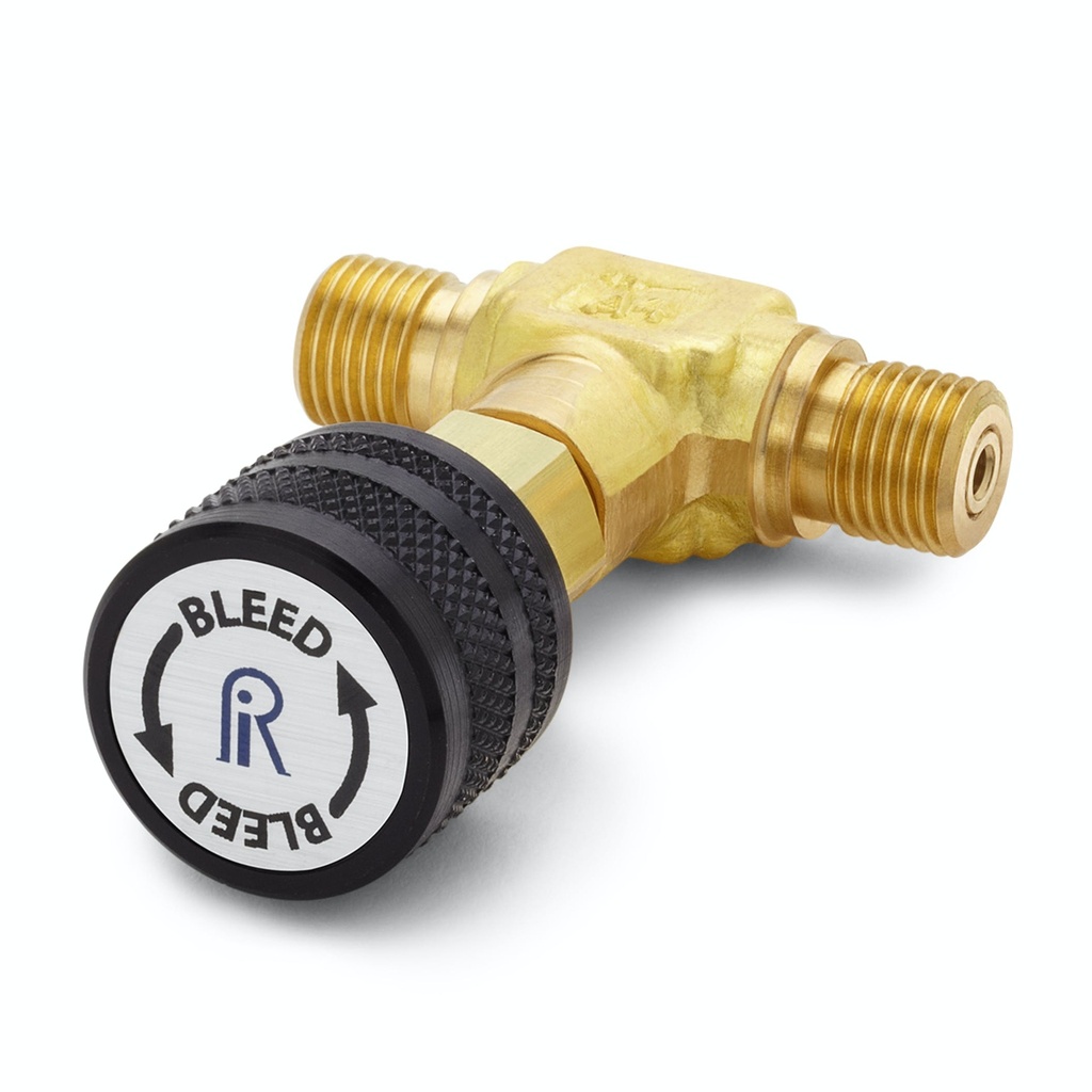 3000 PSI / 200 bar / 20 MPa Male Quick-test x female Quick-test in-line vent valve, brass